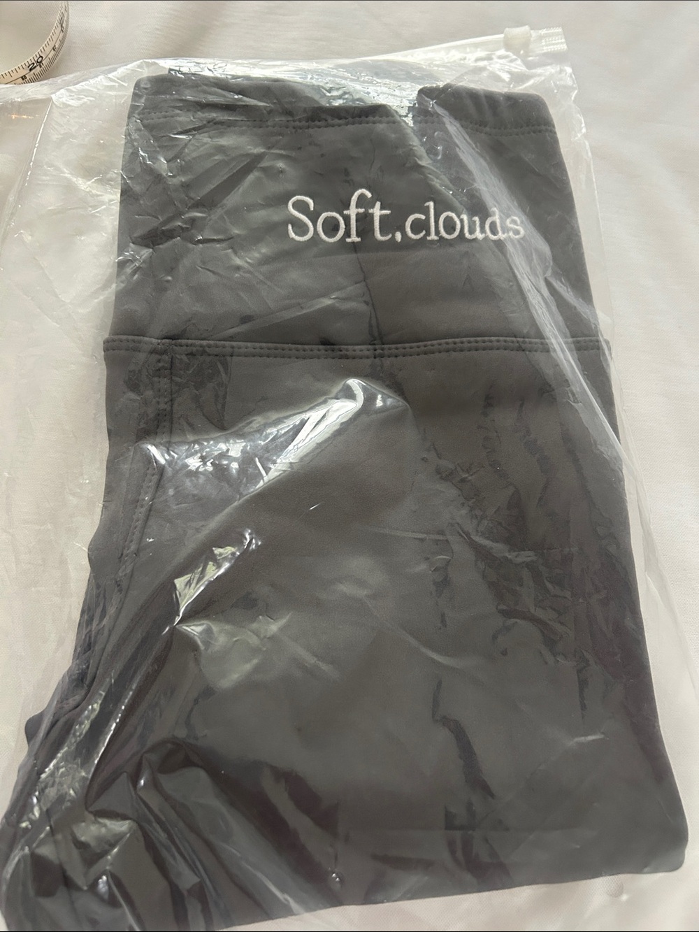 Soft.clouds Black Leggings - Embroidered Logo